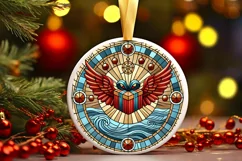 Round Christmas Ornament Sublimation|Clipart Product Image 2