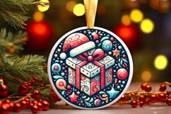 Round Christmas Ornament Sublimation|Clipart Product Image 1