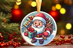 Round Christmas Ornament Sublimation|Clipart Product Image 1