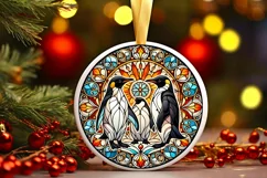 Round Christmas Ornament Sublimation|Clipart Product Image 2