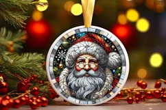 Round Christmas Ornament Sublimation|Clipart Product Image 2