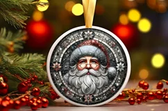 Round Christmas Ornament Sublimation|Clipart Product Image 2