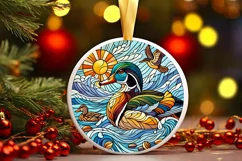 Round Christmas Ornament Sublimation|Clipart Product Image 2