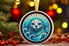 Round Christmas Ornament Sublimation|Clipart Product Image 2
