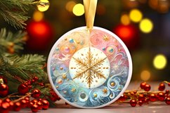 Round Christmas Ornament Sublimation|Clipart Product Image 3