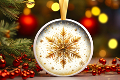 Round Christmass Ornament PNG Product Image 1