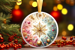 Round Christmass Ornament PNG Product Image 1