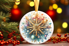 Round Christmass Ornament PNG Product Image 1