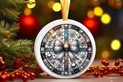 Round Christmas Ornament Sublimation|Clipart Product Image 2