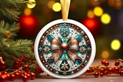 Round Christmas Ornament Sublimation|Clipart Product Image 2