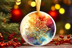 Round Christmas Ornament Sublimation|Clipart Product Image 1