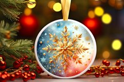 Round Christmas Ornament Sublimation|Clipart Product Image 1