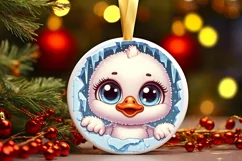 Round Christmas Ornament Sublimation|Clipart Product Image 1