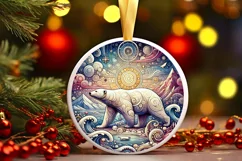 Round Christmas Ornament Sublimation|Clipart Product Image 2