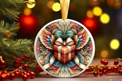Round Christmas Ornament Sublimation|Clipart Product Image 2