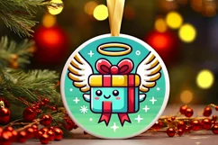 Round Christmas Ornament Sublimation|Clipart Product Image 2
