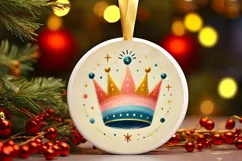 Round Christmas Ornament Sublimation|Clipart Product Image 2