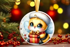 Cute Baby Bee Vintage Digital Painting Product Image 3