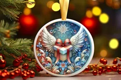 Round Christmas Ornament Sublimation|Clipart Product Image 2