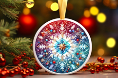 Round Christmass Ornament PNG Product Image 1