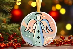 Round Christmas Ornament Sublimation|Clipart Product Image 2
