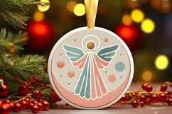 Round Christmas Ornament Sublimation|Clipart Product Image 2