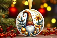Round Christmas Ornament Sublimation|Clipart Product Image 2