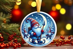 Round Christmas Ornament Sublimation|Clipart Product Image 1