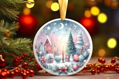 Round Christmas Ornament Sublimation|Clipart Product Image 1