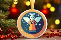 Round Christmas Ornament Sublimation|Clipart Product Image 2