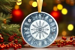 Round Christmas Ornament Sublimation|Clipart Product Image 3