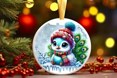 Round Christmas Ornament Sublimation|Clipart Product Image 2