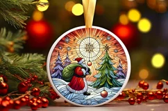 Round Christmas Ornament Sublimation|Clipart Product Image 2