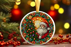 Round Christmas Ornament Sublimation|Clipart Product Image 2