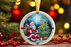 Round Christmas Ornament Sublimation|Clipart Product Image 2