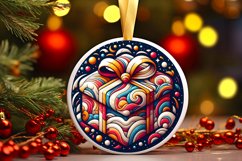 Round Christmas Ornament Sublimation|Clipart Product Image 1