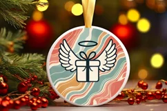 Round Christmas Ornament Sublimation|Clipart Product Image 2