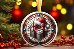 Round Christmas Ornament Sublimation|Clipart Product Image 2