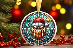 Round Christmas Ornament Sublimation|Clipart Product Image 2