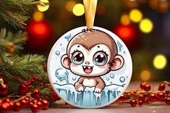 Round Christmas Ornament Sublimation|Clipart Product Image 1