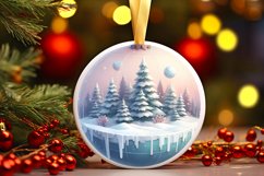 Round Christmas Ornament Sublimation|Clipart Product Image 1
