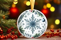 Round Christmas Ornament Sublimation|Clipart Product Image 1