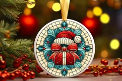 Round Christmas Ornament Sublimation|Clipart Product Image 2