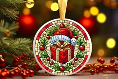 Round Christmas Ornament Sublimation|Clipart Product Image 2