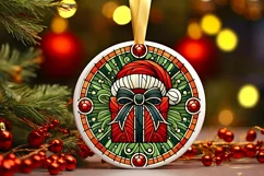 Round Christmas Ornament Sublimation|Clipart Product Image 2
