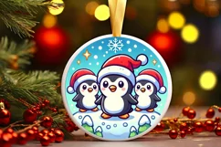 Round Christmas Ornament Sublimation|Clipart Product Image 2