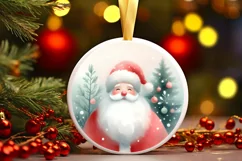 Christmas Ornament with Santa PNG Product Image 1