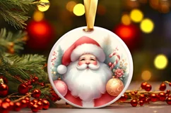 Christmas Ornament with Santa PNG Product Image 1
