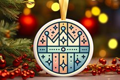 Round Christmas Ornament Sublimation|Clipart Product Image 2