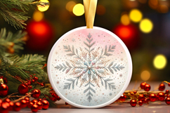 Round Christmass Ornament PNG Product Image 1